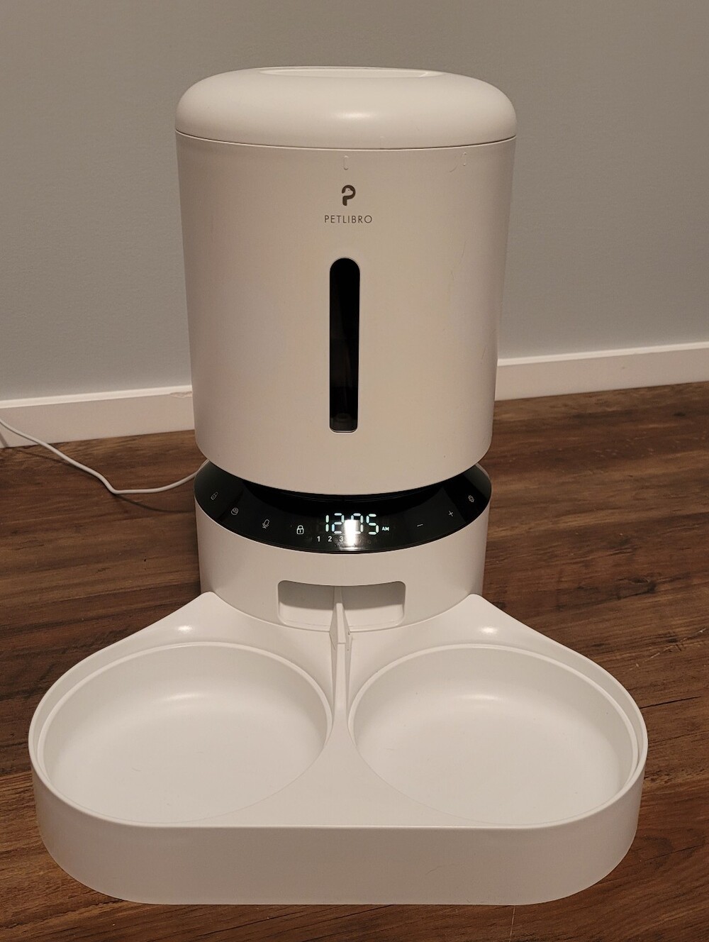 Petlibro 5L White Automatic Pet Feeder with double food Bowls Cat Dog
